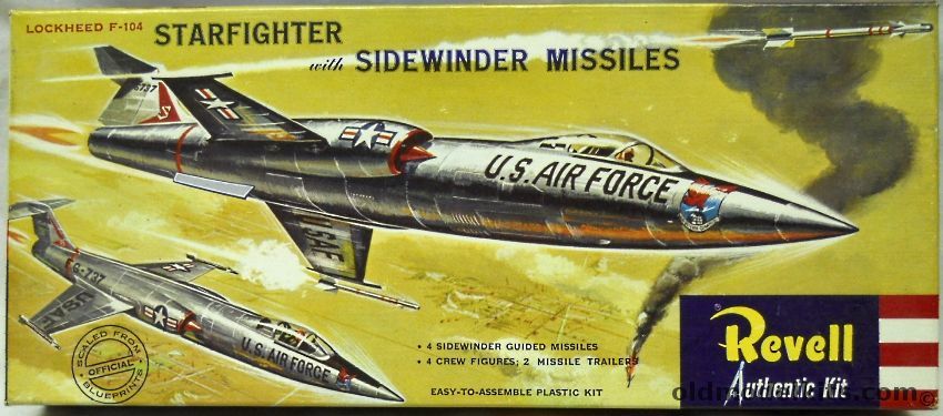 Revell 1/64 F-104 Starfighter with Sidewinders 'S' Issue, H199-89 plastic model kit